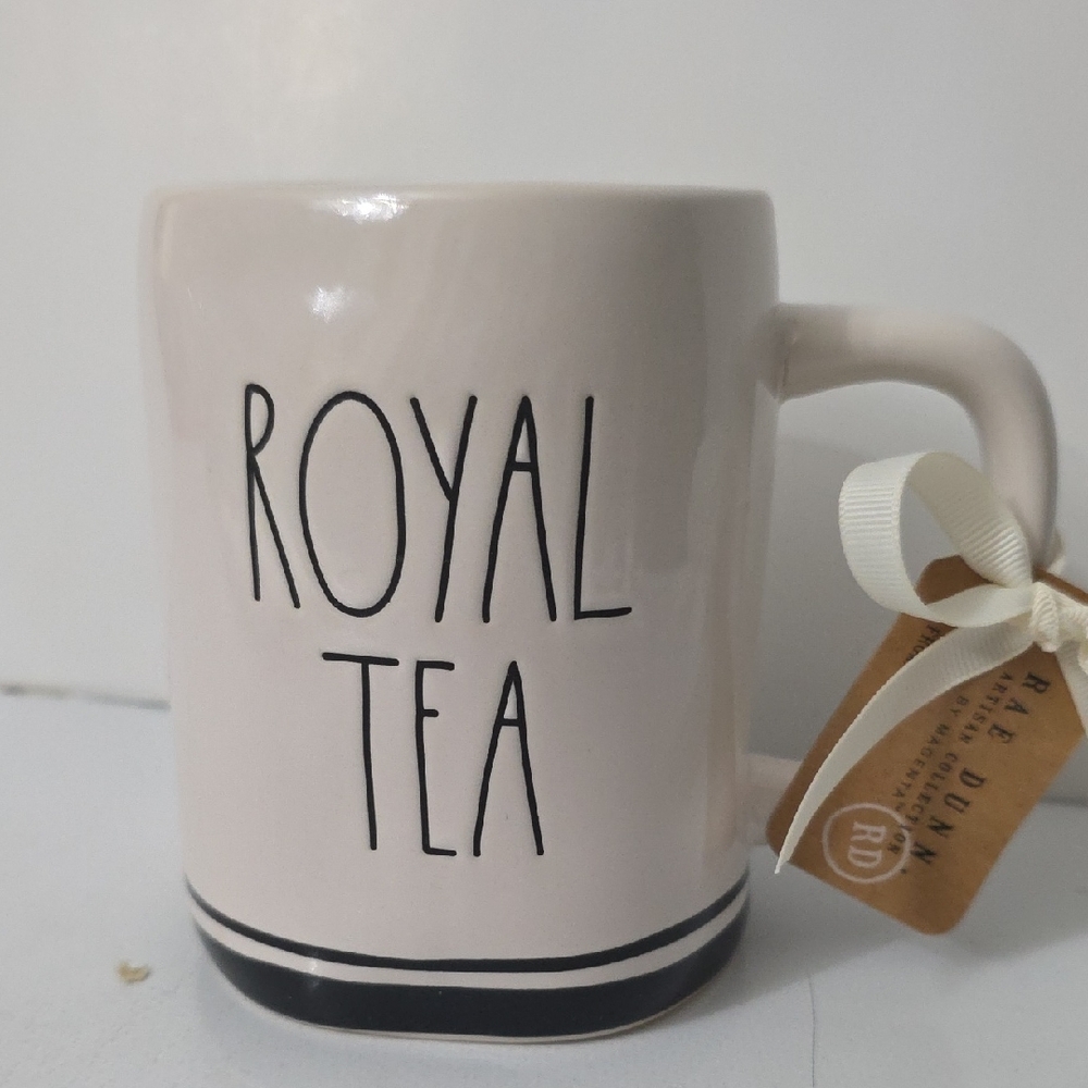 Rae Dunn Cream Royal Tea Mug, NWT